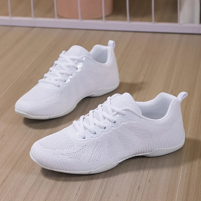 Zapatillas blancas de baile para niñas Marwoo: zapatillas ligeras para entrenamiento de animadoras, caminar y tenis; zapatillas deportivas de moda para mujer 2316