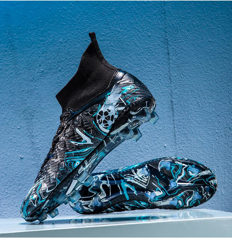 1 paire de chaussures de football pour adultes avec crampons TF, pour les étudiants, durables, antidérapantes, pour l'entraînement sur gazon et les matchs de football