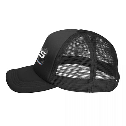 GS World Map Motorcycle Trucker Hat Adult Fashion Hats Sun Caps Fishing Hat Breathable Polyester Mesh Baseball Caps Summer
