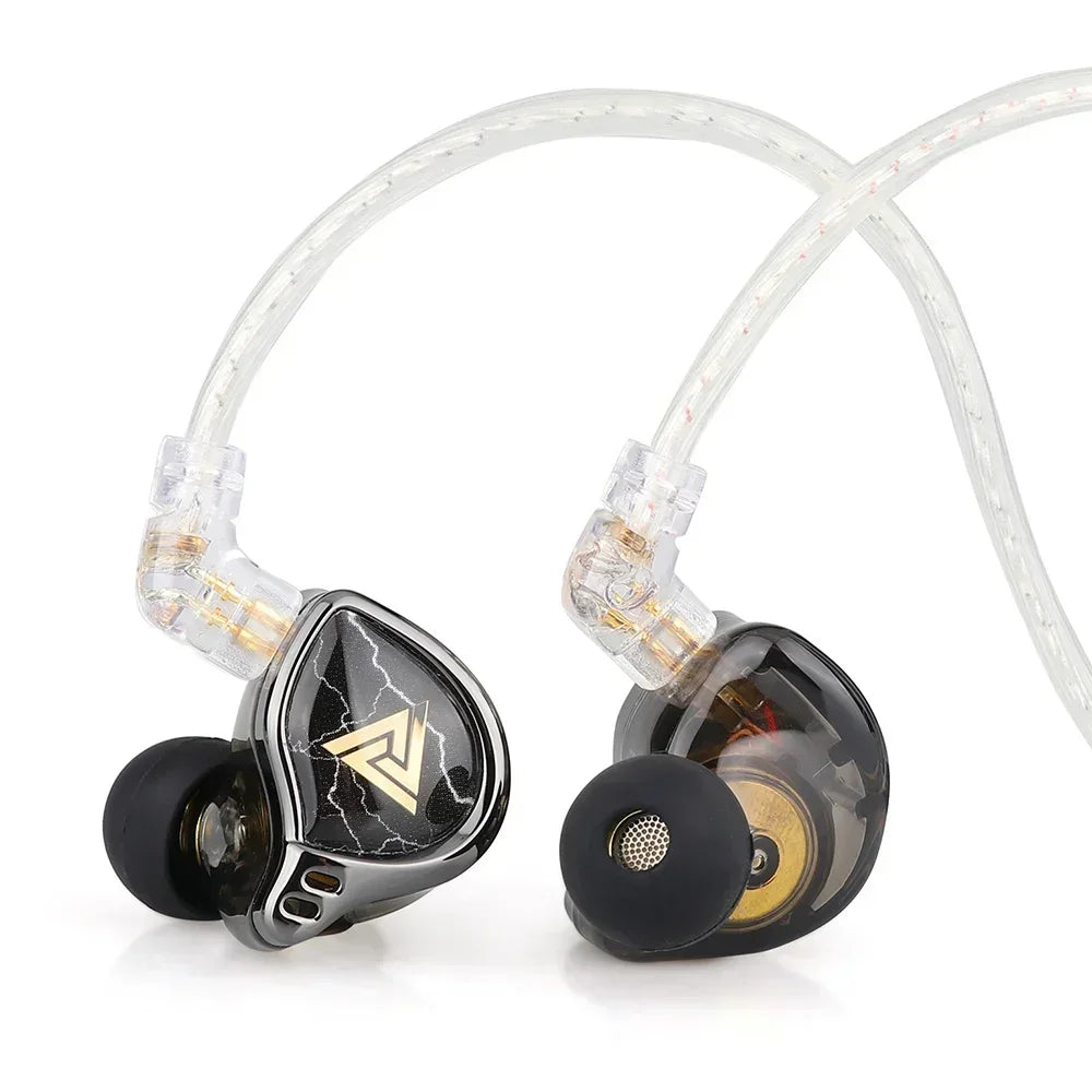 Auricolari QKZ x HBB con diaframma da 10 mm rivestito in titanio, cuffie intrauricolari (IEM) Hi-Fi, cuffie per sport all’aperto