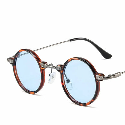Occhiali da sole rotondi per uomo e donna, occhiali da sole retrò in stile steampunk, occhiali da sole da uomo e da donna, occhiali da sole di marca, montatura in metallo, occhiali da sole