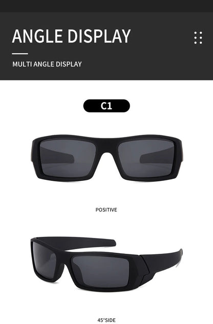 Polarized Sunglasses For Sports Sunglasses Trendy Retro Rectangular Wrap Around Vintage Uv380 Eye Protection Fishing Glasses