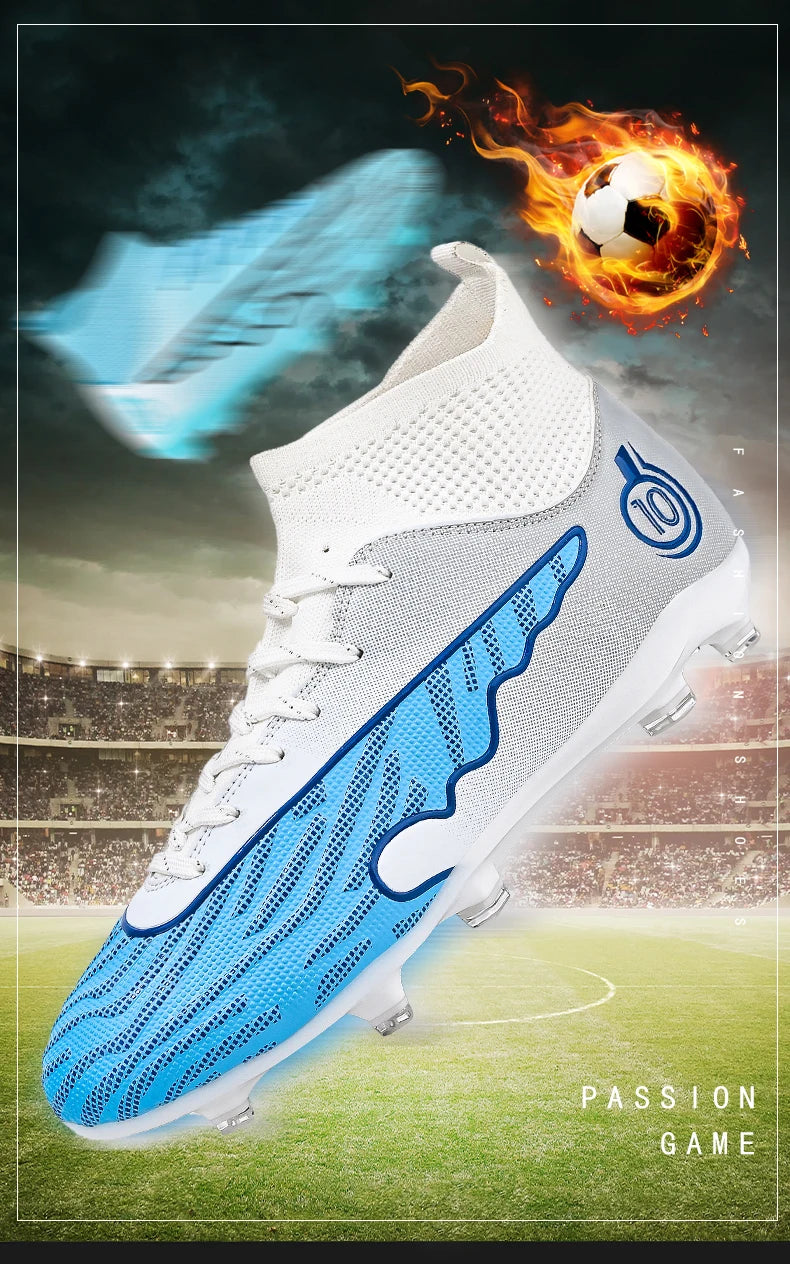 Chaussures de football professionnelles pour hommes, crampons durables pour terrain en herbe extérieur