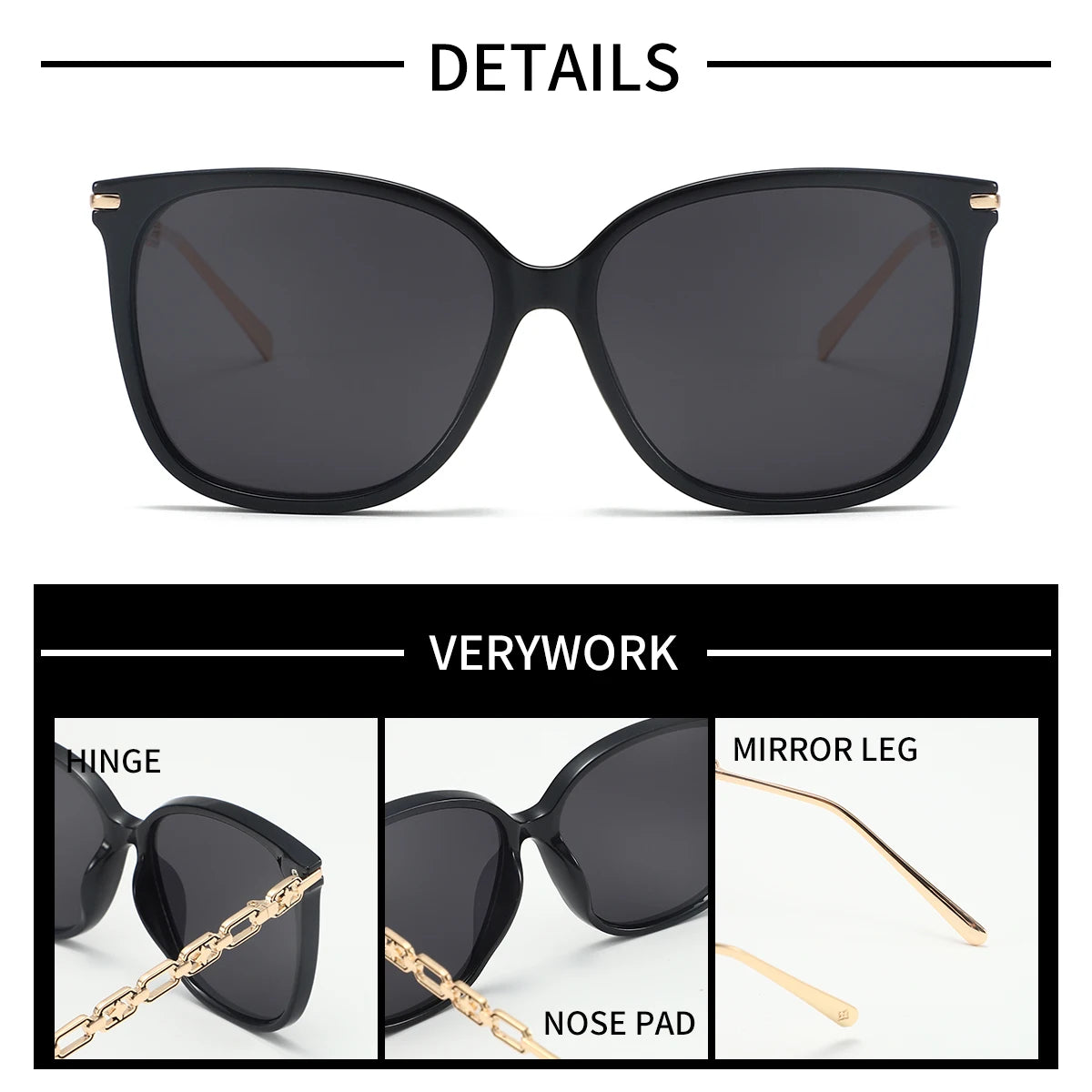 European and American men's and women's fashionable retro sunglasses with multiple colors, versatile for summer sun shading and