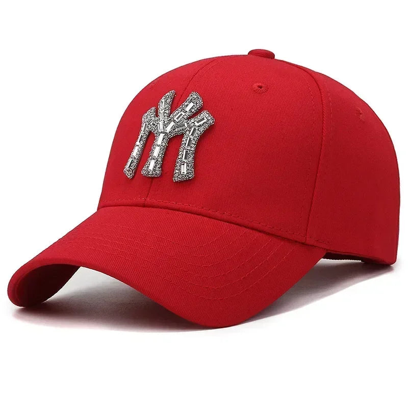 MY kšiltovka s kamínky pro ženy na jaro a podzim, ležérní streetwearová venkovní kšiltovka s kachním kšiltem, módní univerzální baseballová čepice proti slunci