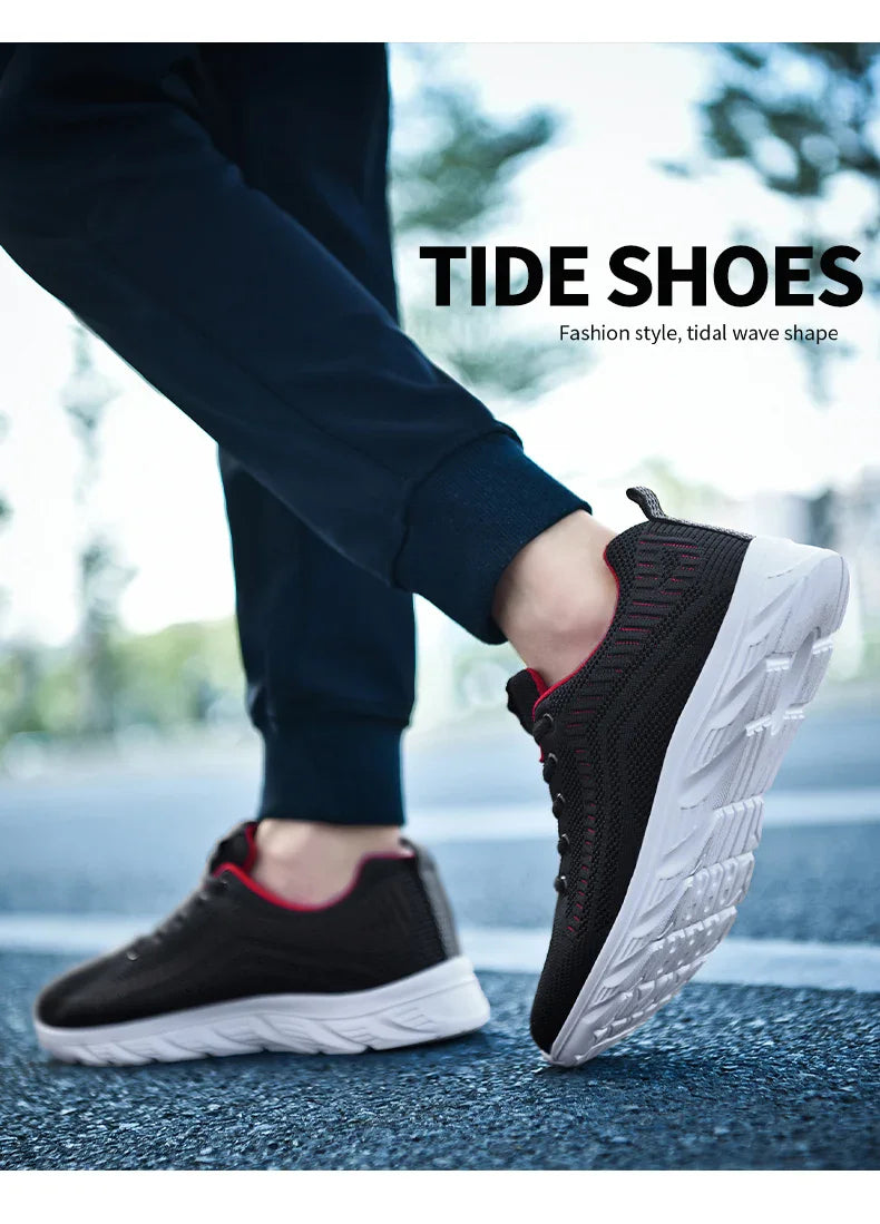 Sports Men's Running Jogging Shoes Casual Sneakers Outdoor Lace-Up Breathable Mesh Light Tennis Outdoor Walking Size 39-46
