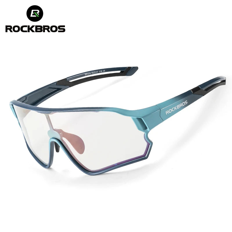 ROCKBROS Occhiali da ciclismo polarizzati fotocromatici per bambini con protezione UV400 Occhiali da sole per sport all'aperto Occhiali da bicicletta MTB per bambini
