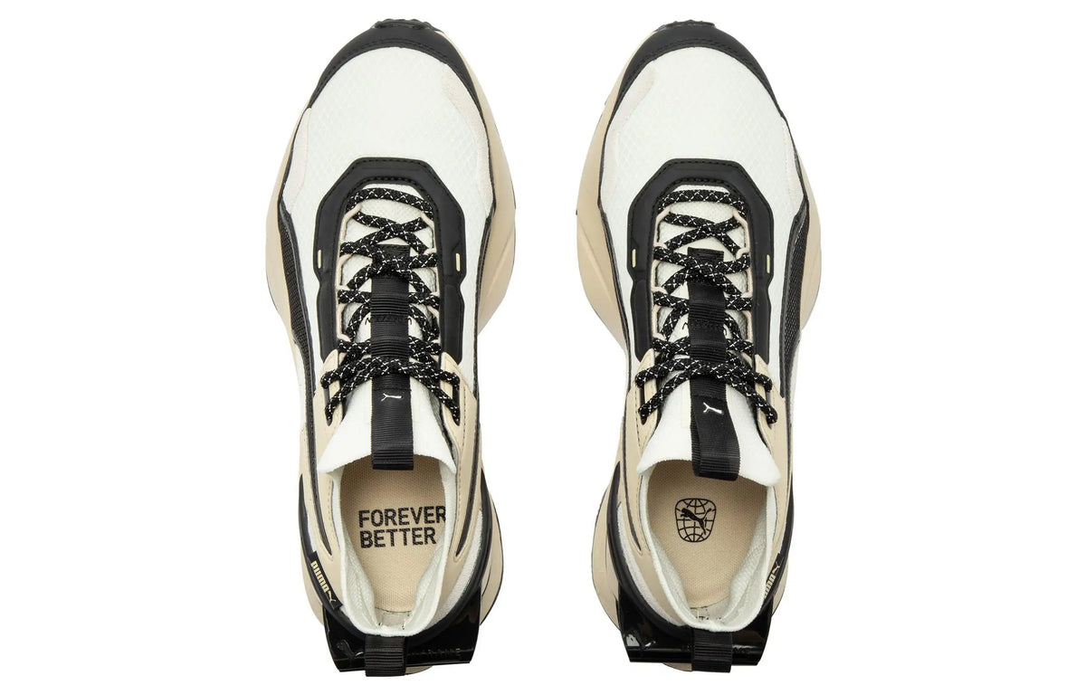 Chaussures de sport décontractées basses Puma Pwrframe, confortables et polyvalentes, en cuir synthétique et cuir de vachette superposé, 390037-01
