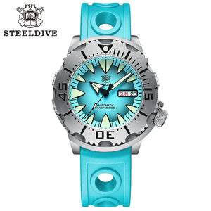 STEELDIVE SD1984 Monster Steel Strap Mechanical Watch NH36 Movt Sapphire Crystal 200M Waterproof Swiss Super Luminous Wristwatch