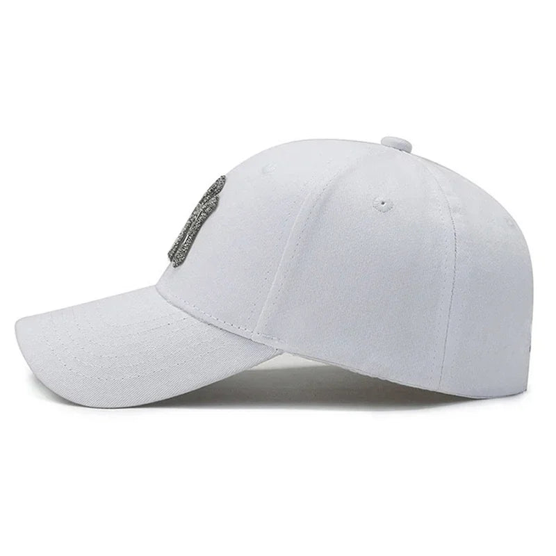 MY kšiltovka s kamínky pro ženy na jaro a podzim, ležérní streetwearová venkovní kšiltovka s kachním kšiltem, módní univerzální baseballová čepice proti slunci