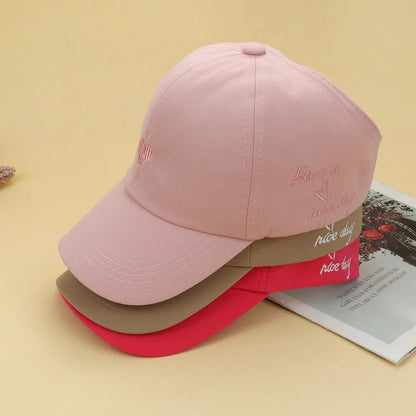Fashion Kids Baseball Caps for Boys Girls Sun Hat Hollow High Ponytail Caps Children Sunshade Baseball Caps for age 4-12 Years
