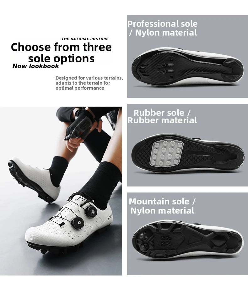 Competition Cycling Sports Shoes Road Bicycle Shoes Unisex Breathable Self-Locking Racing Cycling Shoes