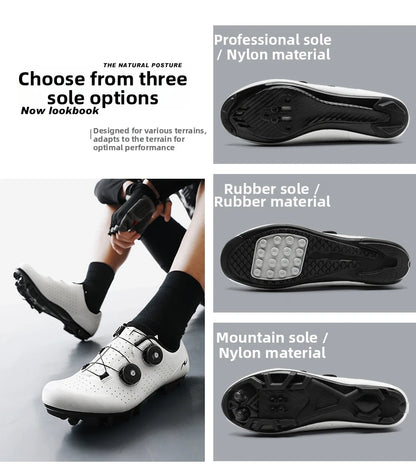 Competition Cycling Sports Shoes Road Bicycle Shoes Unisex Breathable Self-Locking Racing Cycling Shoes
