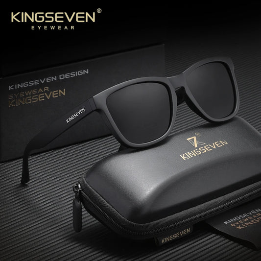 KINGSEVEN Brand Casual Driving Glasses Square Frame Men's Sunglasses Polarized Outdoor Travel Eyewear