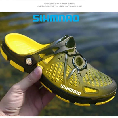 Men's Summer Outdoor Fishing Shoes, Anti Slip Lightweight Casual Beach Sandals, Durable Thick Soled Shoes for Home Use