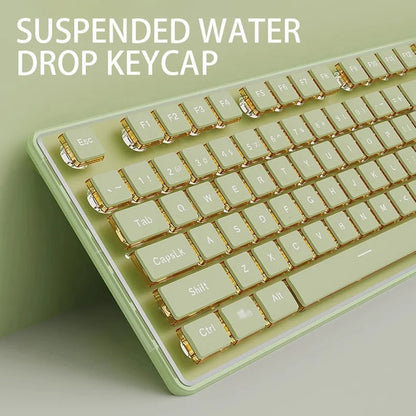 Teclado EWEADN V3 com Fio Silencioso para Escritório e Gaming, Design de Teclas Film, Ergonómico, para Windows/Portátil/PC/Desktop, Acessório de E-sports