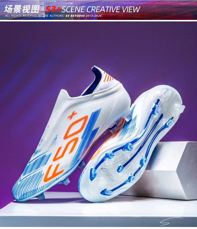 Men's Soccer Shoes Grass Football Boots Ultralight Sport Comfortable Indoor Cleats Non Slip Fg Turf Futsal Adult Non-Slip