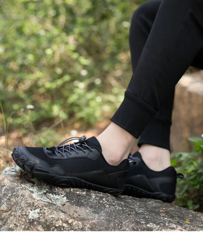 Męskie buty turystyczne typu „barefoot” – oddychające buty sportowe do aktywności na świeżym powietrzu, buty wspinaczkowe, buty trekkingowe, antypoślizgowe, wygodne, męskie buty codzienne do biegania