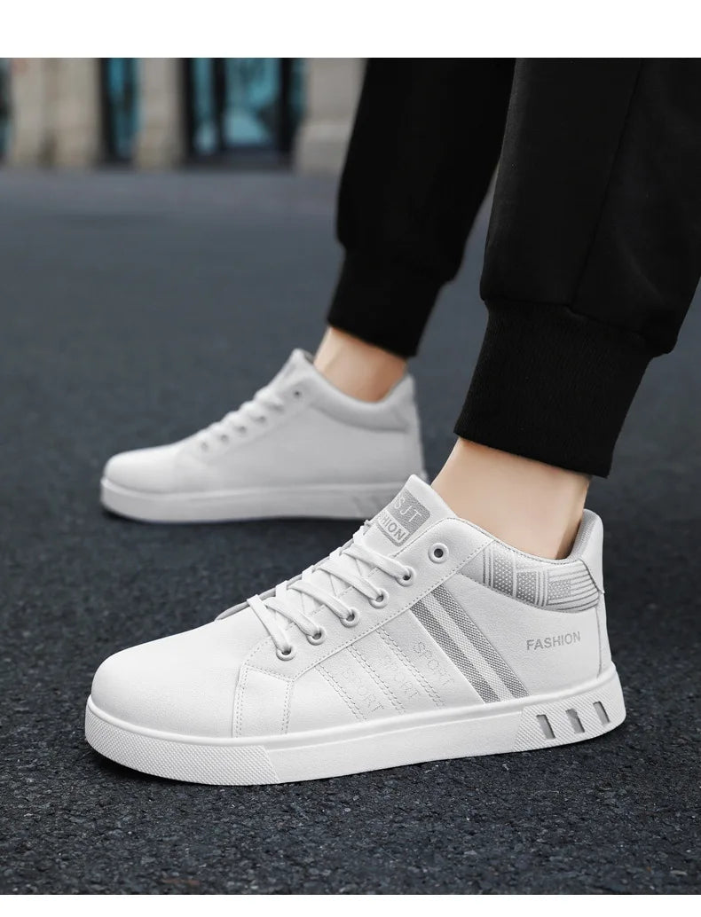 Skateboardsko til mænd 48 Casual høje sneakers til gåture Sportssko Åndbare hiphop-sko Gadesko Chaussure Homme