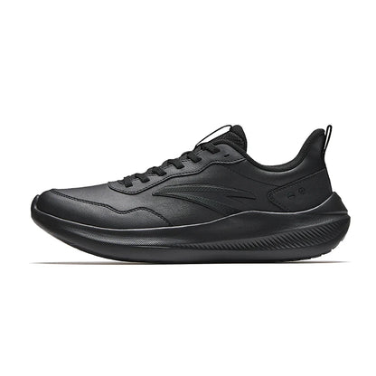 ANTA QINGKONG Męskie zimowe, amortyzujące, skórzane buty do biegania, odporne na zużycie, lekkie buty sportowe do codziennego użytkowania
