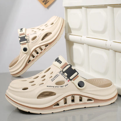 Sabots de plage d'été pour hommes, sandales d'extérieur, pantoufles confortables, tongs EVA pour hommes, chaussures de jardin décontractées, pantoufles de plage pour hommes et femmes