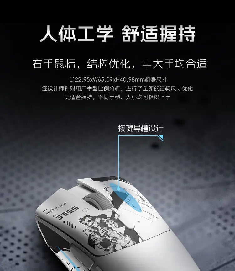 Metaphyuni Metapanda P1 Wireless Mouse P1 Pro Max Paw3395L Ow Latency Lightweight E-Sports Gaming Mouse Ergonomics Pc Gamer Gift
