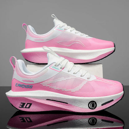 Buty do biegania z karbonową płytką do maratonu, męskie, sportowe, specjalistyczne, oddychające, lekkie, damskie, wygodne sneakersy sportowe outdoorowe