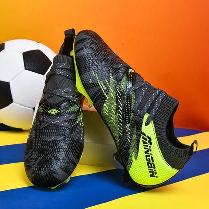 Men's Turf Soccer Shoes Cleats Professional Football Boots Breathable Mesh Youth Soccer Anti-Skid Male Sneakers Society Chuteira
