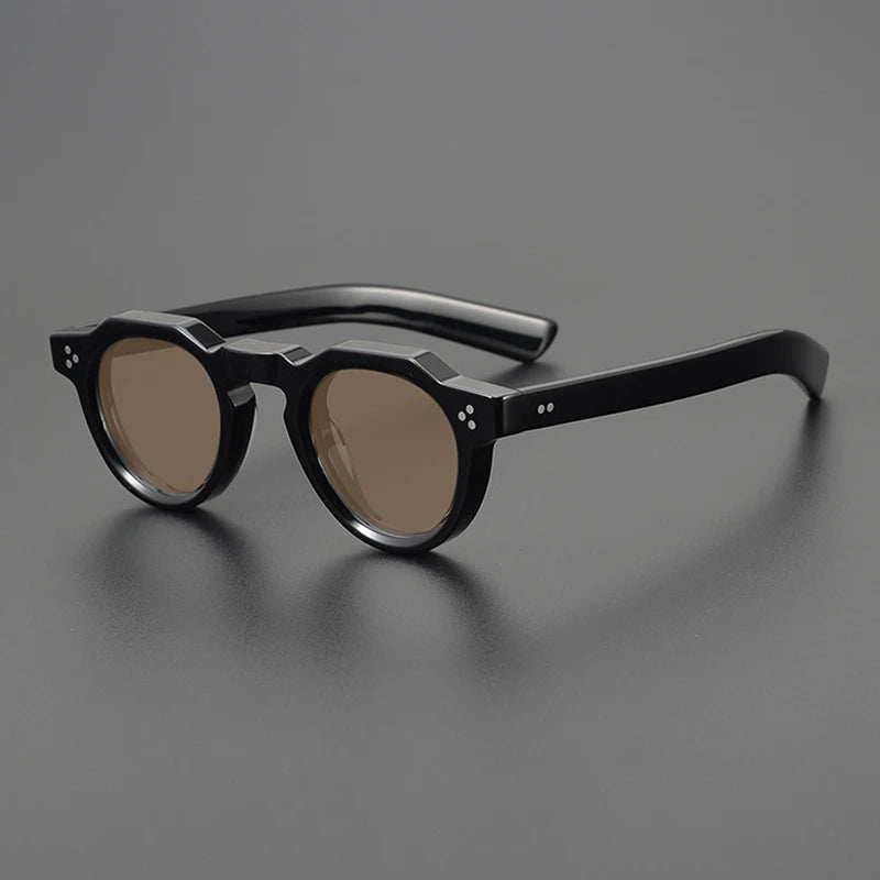 Vintage Polarized Acetate Sunglasses Men Quality Retro Designer Small Sunglasses Women UV400 Handmade Luxury Brand Eyewear