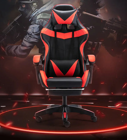 Chaise de jeu ergonomique, chaise de bureau réglable, chaise d'ordinateur pivotante, roulettes silencieuses, support lombaire, siège confortable, pour la maison