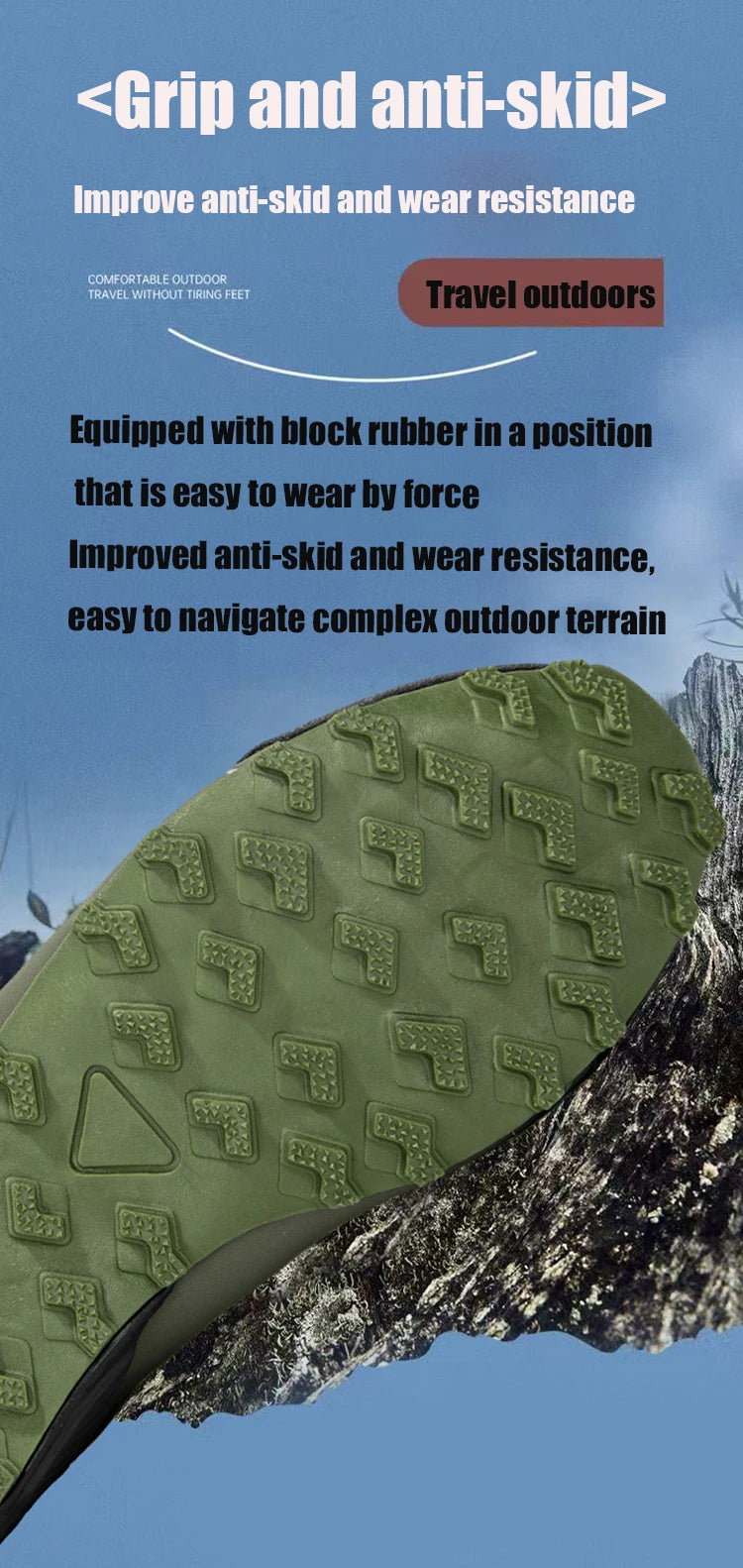 Men's Hiking Shoes Waterproof All-Terrain Outdoor Sneakers Non-Slip for Trekking Camping Tactical Training  Outdoor Cycling