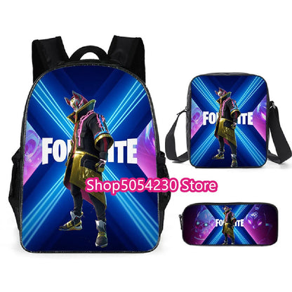 Fortnited 3-delni nahrbtnik za dečke Victory Game, 16-palčni vodoodporen predšolski nahrbtnik, kul šolski nahrbtniki za osnovno šolo