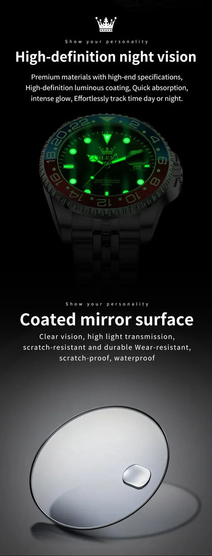 OLEVS 5657 New Mens Watch Original Stainless Steel Date Quartz Watch 30 M Waterproof Luminous Sports Man For Watches Gifts Reloj