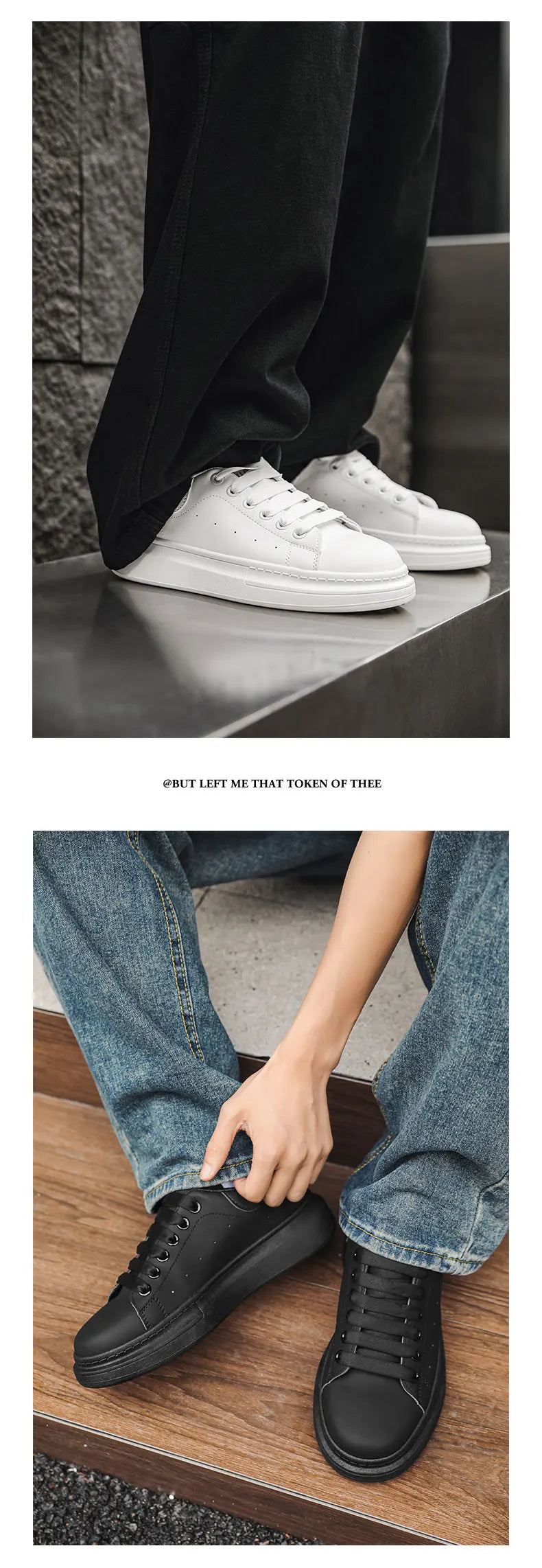 White Minimalist Sneakers for Men Comfy Leather Casual Sneakers Platform Skateboard Shoes Outdoor Low-Cut Men's Sports Shoes