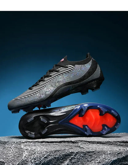 Chaussures de football tendance et modernisées, antichoc et flexibles, avec une conception de traction stable pour les exercices sportifs sur gazon et l'entraînement en équipe