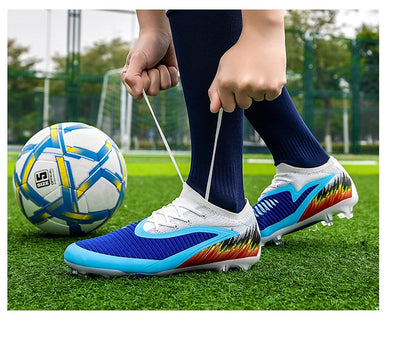 Chaussures de football pour homme, crampons, chaussures de football professionnelles pour femme, entraînement en extérieur, résistantes, pour terrain ferme, légères, rugby pour adulte