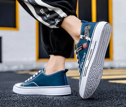 2025 été hommes toile baskets basses décontracté respirant chaussures pour adolescent à la mode léger jeunesse Streetwear confort chaussures