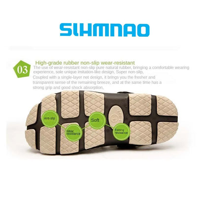 Men's Summer Outdoor Fishing Shoes, Anti Slip Lightweight Casual Beach Sandals, Durable Thick Soled Shoes for Home Use