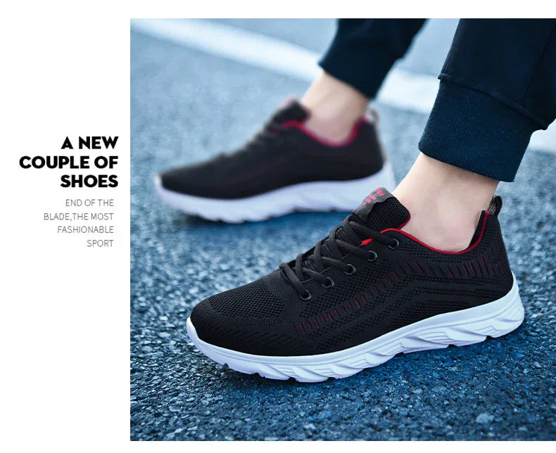 Sports Men's Running Jogging Shoes Casual Sneakers Outdoor Lace-Up Breathable Mesh Light Tennis Outdoor Walking Size 39-46