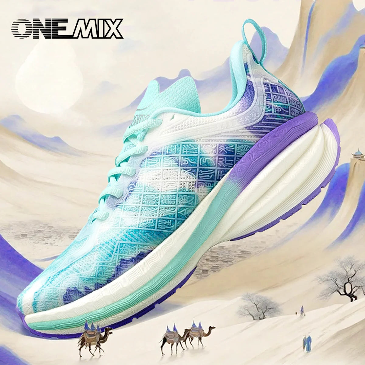 ONEMIX Pantofi sport chinezești Pantofi de alergare noi pentru bărbați, cu amortizare, antiderapant, respirabili, ușori, pentru exterior, pantofi sport pentru femei