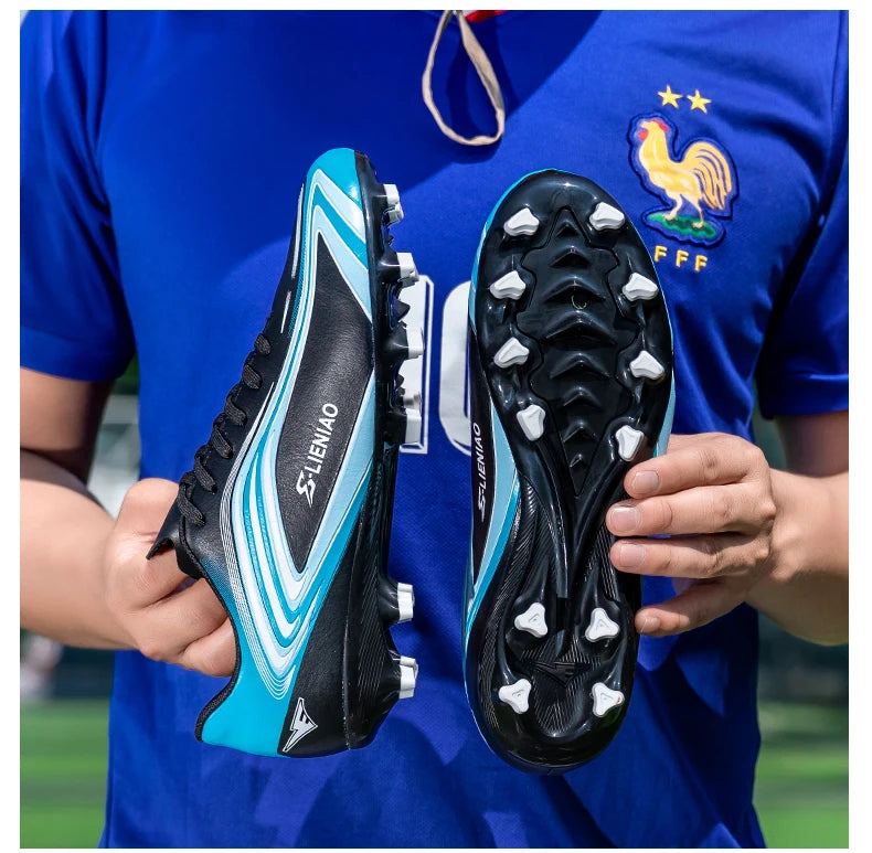 Nouvelles chaussures de football pour hommes, crampons de terrain antidérapants, chaussures de football pour l'entraînement, baskets de haute qualité, futsal, intérieur, vente chaude, extérieur