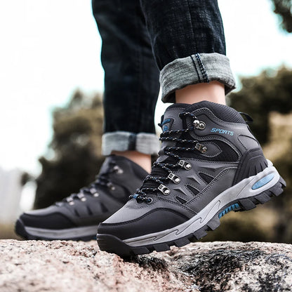 Outdoor Waterproof Hiking Boots Men's Women's Spring And Autumn Hiking Wear-resistant Mountain Sports Boots Hunting Sports Shoes