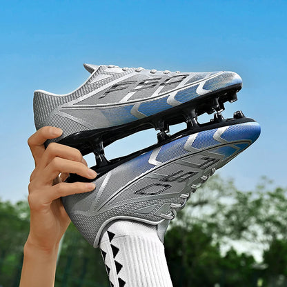 Chaussures de football populaires à tige basse FG/TF, unisexe, pour terrain, entraînement rapide, crampons antidérapants à crampons longs