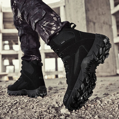 Chaussures de neige antidérapantes pour hommes, bottines montantes à plateforme, confortables et chaudes, bottes d'hiver pour hommes, bottes de couture dans le désert