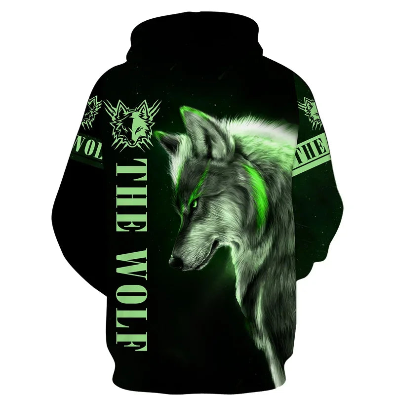 Cool 3D Wolf Printed Zipper Hoodies Fashion Men/Women Streetwear Hooded Jacket Coat Unisex Casual Hip Hop Pullover Sweatshirts