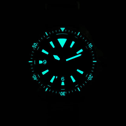 Herenhorloge van roestvrij staal. Vorm van de kast: rond