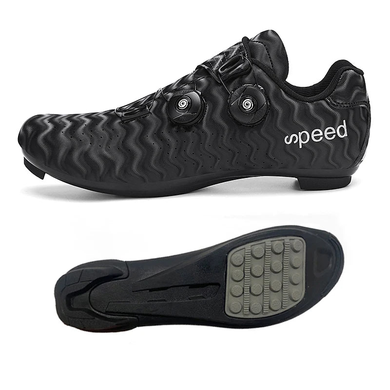 Chaussures de cyclisme pour homme : chaussures de course sur route à fixation automatique, chaussures de sport, chaussures d'entraînement sans crampons ; chaussures de cyclisme pour femme avec crampons SPD