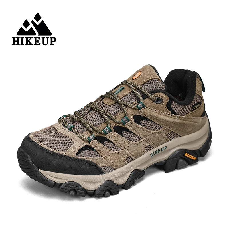 HIKEUP: Zapatillas de senderismo para hombre, de diseño, para escalada y trekking, de cuero, para deportes al aire libre, trabajo y carrera.