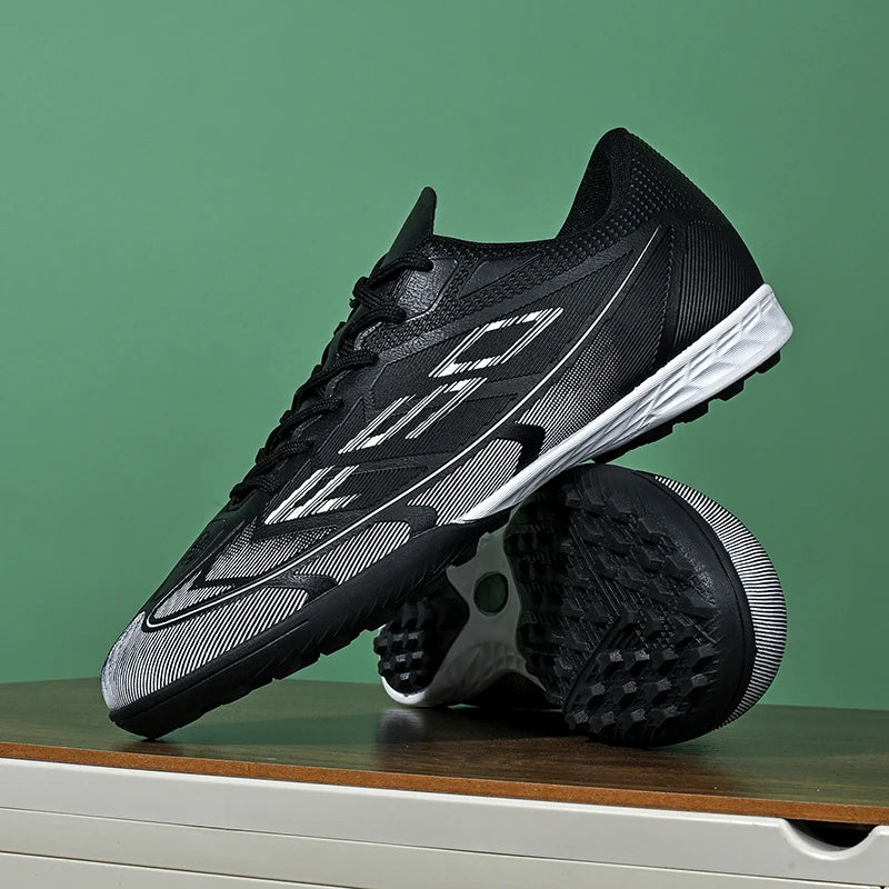 Chaussures de football populaires à tige basse FG/TF, unisexe, pour terrain, entraînement rapide, crampons antidérapants à crampons longs
