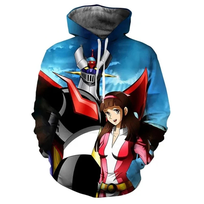 Autumn Mazinger Z Anime Robot 3D Print Hoodies Men Women Fashion Oversized Sweatshirts Hoodie Male Pullovers Tracksuit Clothing